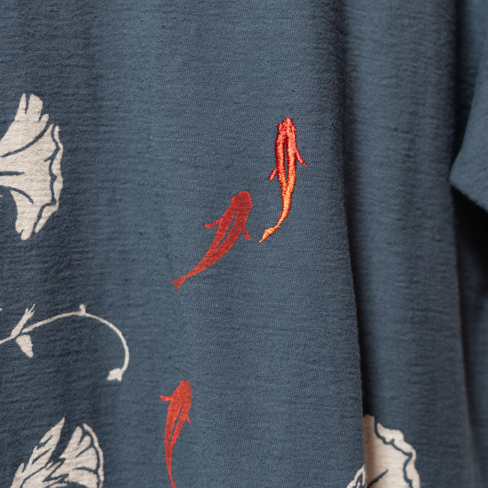 朝顔と和金魚Tシャツ