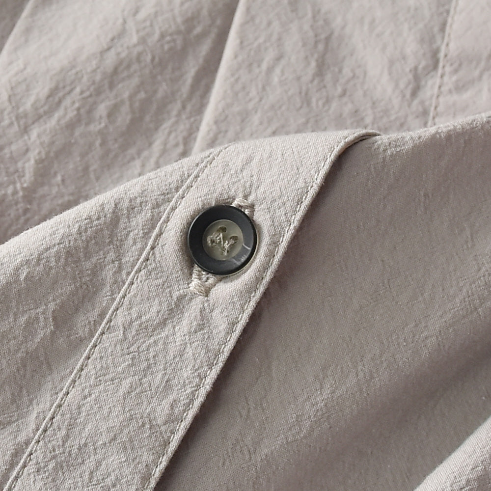 蓮五分袖      タックブラウス