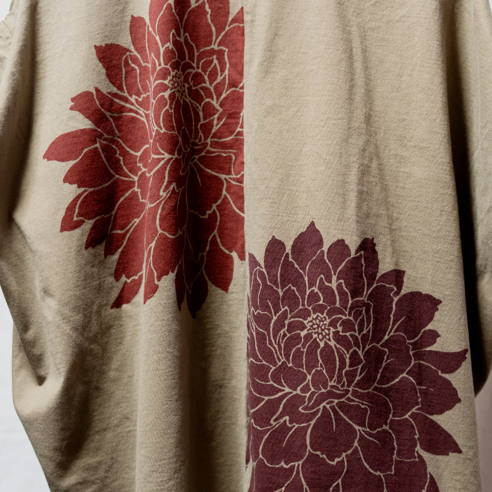 ダリアこうもり型  ドルマン Tシャツ