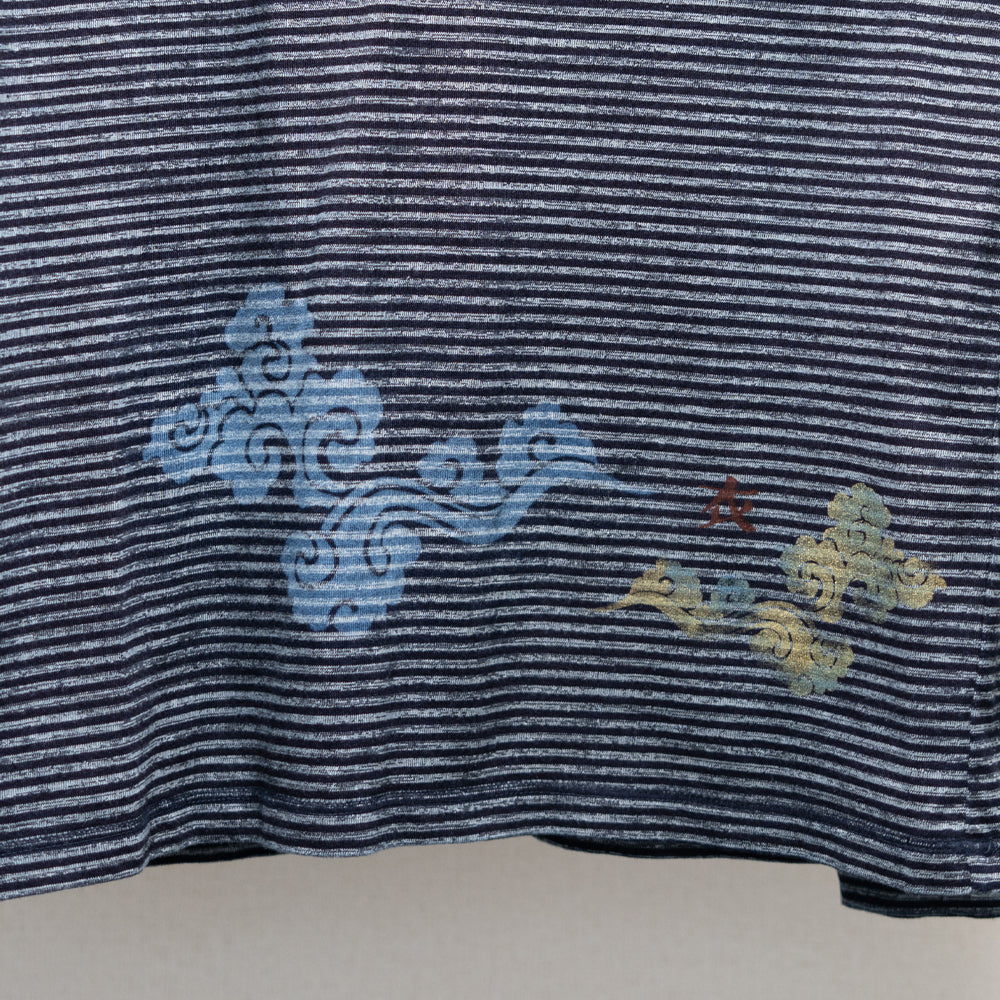 Flowing Clouds Border Turtle Long T-shirt