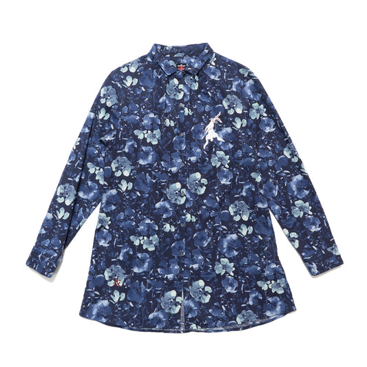 花畑をただよう兎   ブラウス　