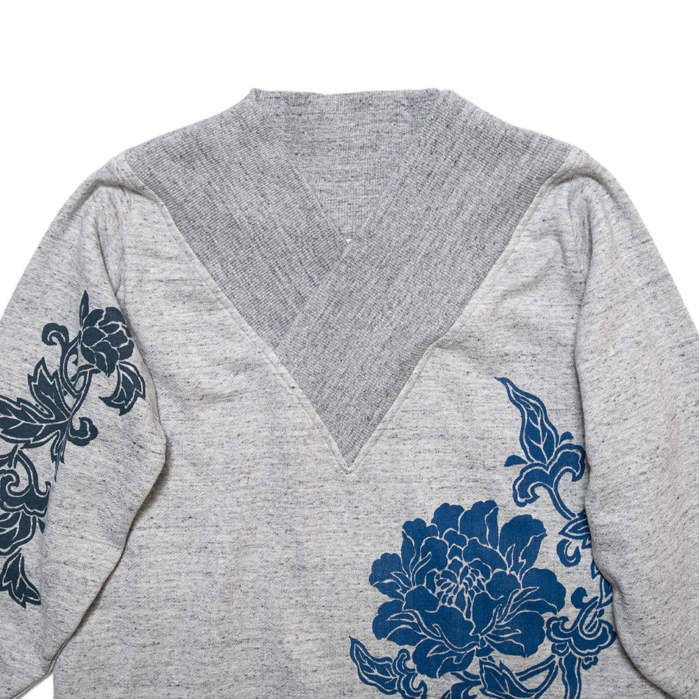 唐草牡丹デカ衿プルオーバー