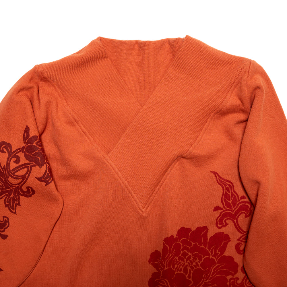 唐草牡丹デカ衿プルオーバー