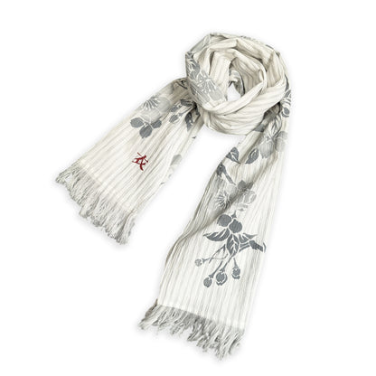 Sakura Chijimi Kameda-Stripe Stole