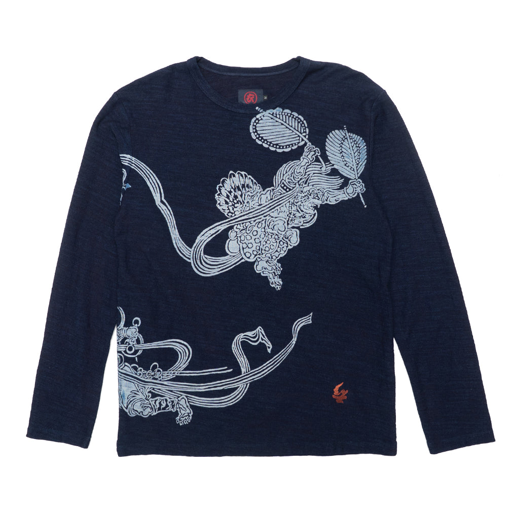 風神雷神水神 スラブロングTシャツ