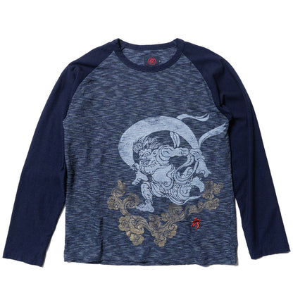 Fujin Raijin Kasuri Weave Raglan T-shirt