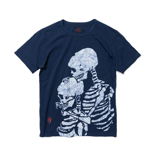 Batik Skeleton T-Shirt　【Teramachi store, online only 】
