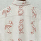 Single stroke shoebill embroidery  shirt