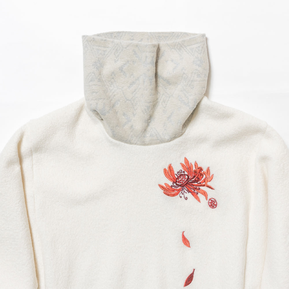 Loose Neck Dolman Pullover -a falling Lotus Flower-