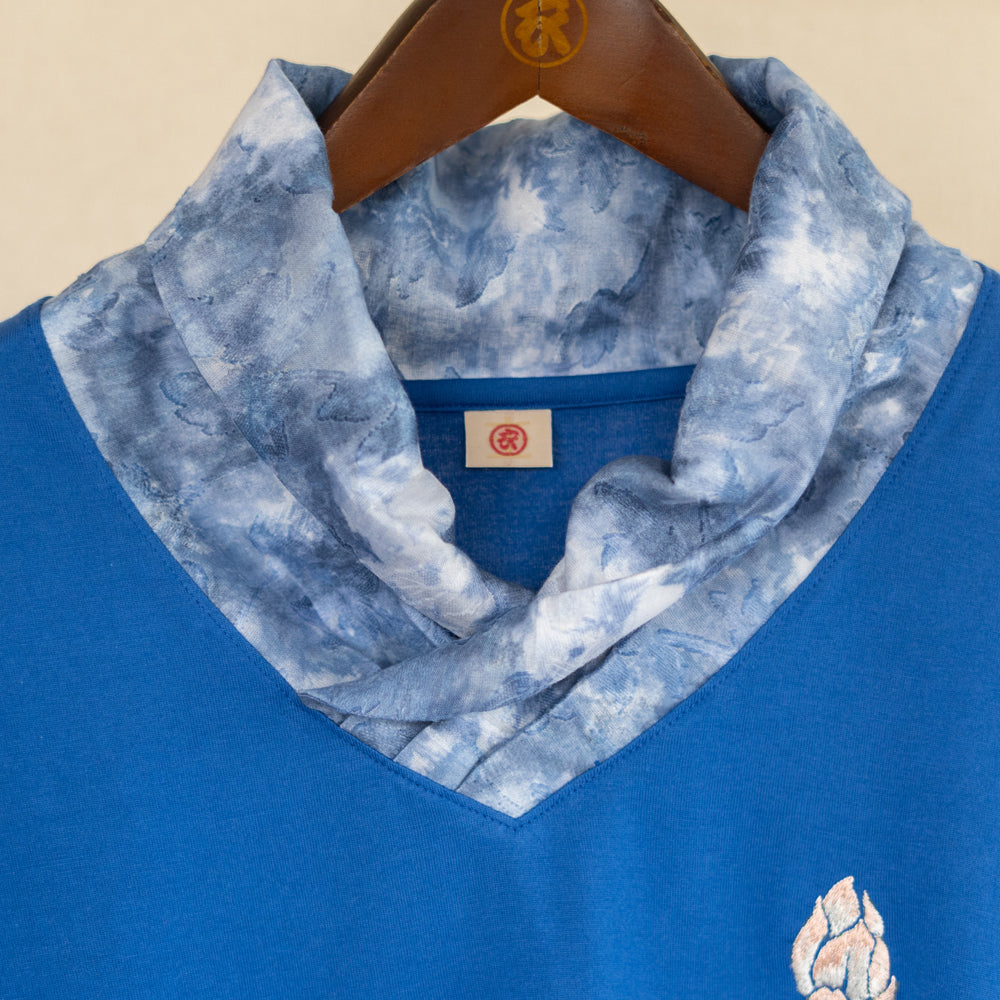 蓮蕾着物衿七分袖 Tシャツ