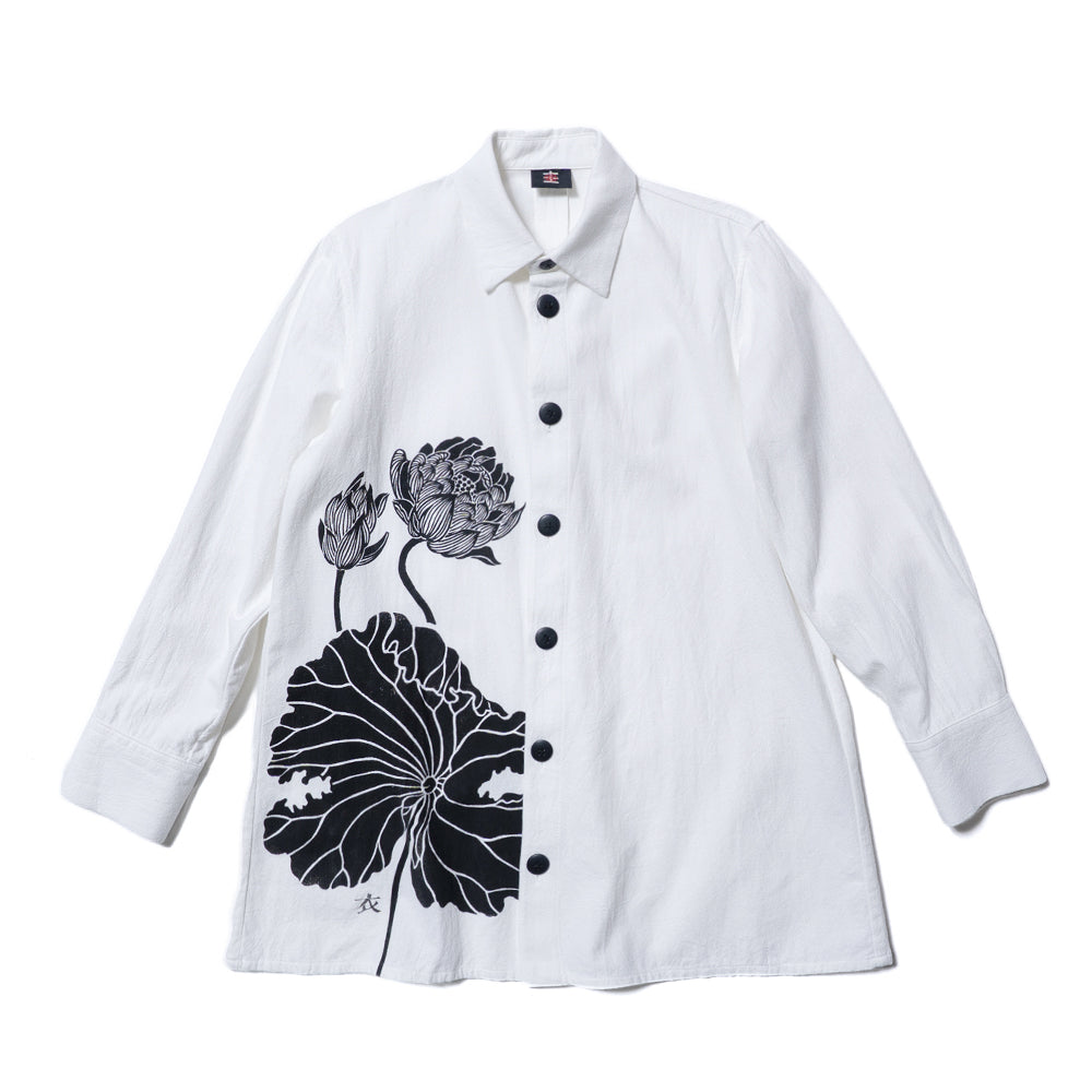  Large Button Blouse -Lotus-