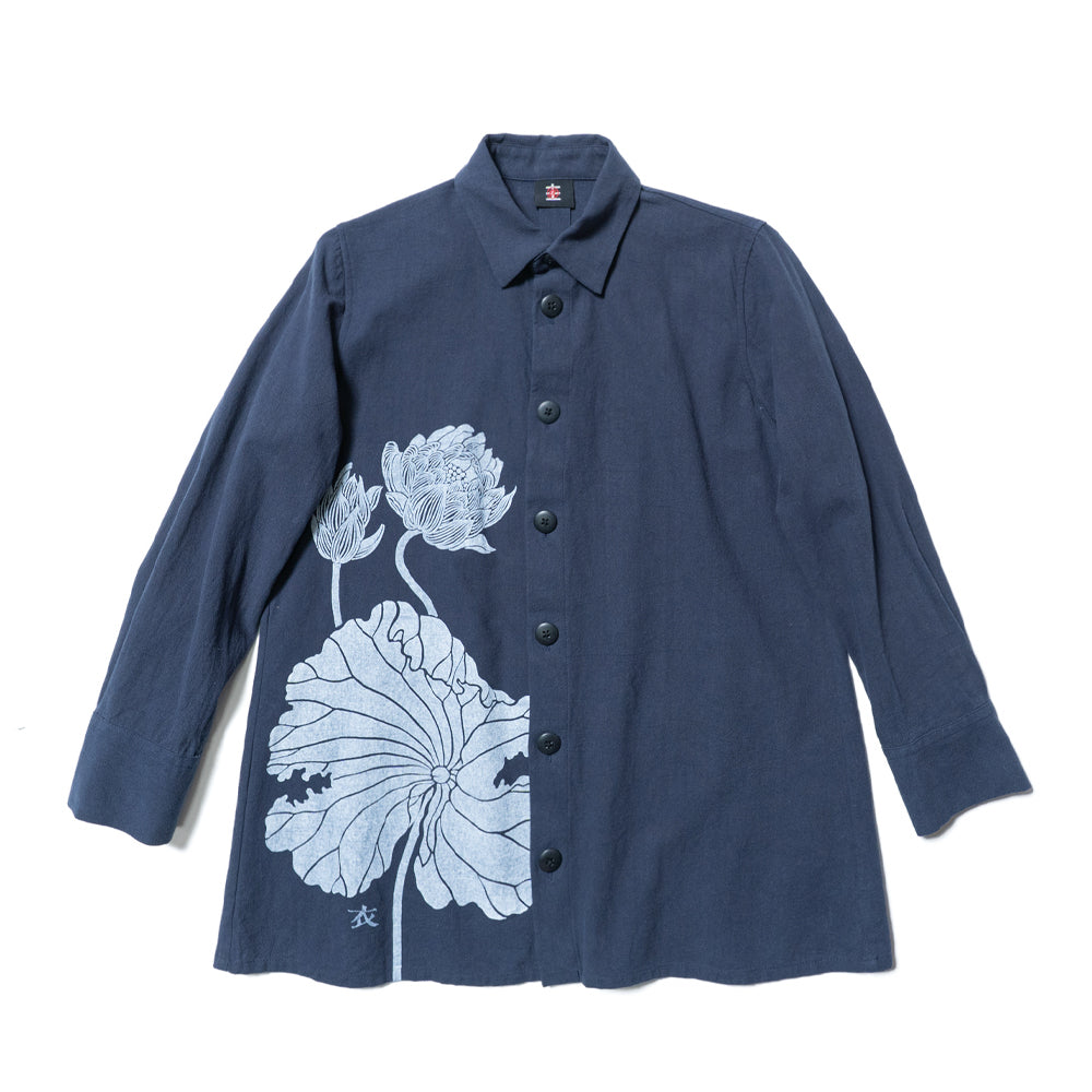  Large Button Blouse -Lotus-