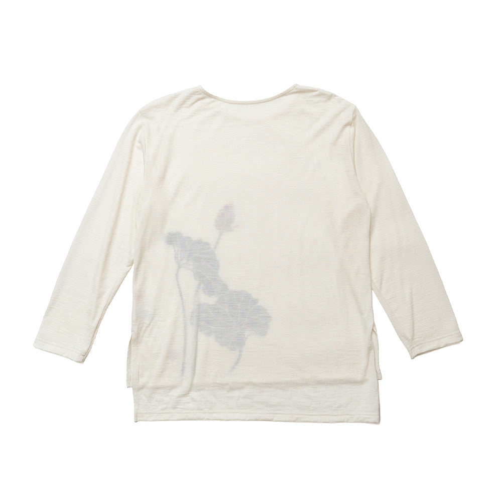 Lotus Hem-Slit T-Shirt