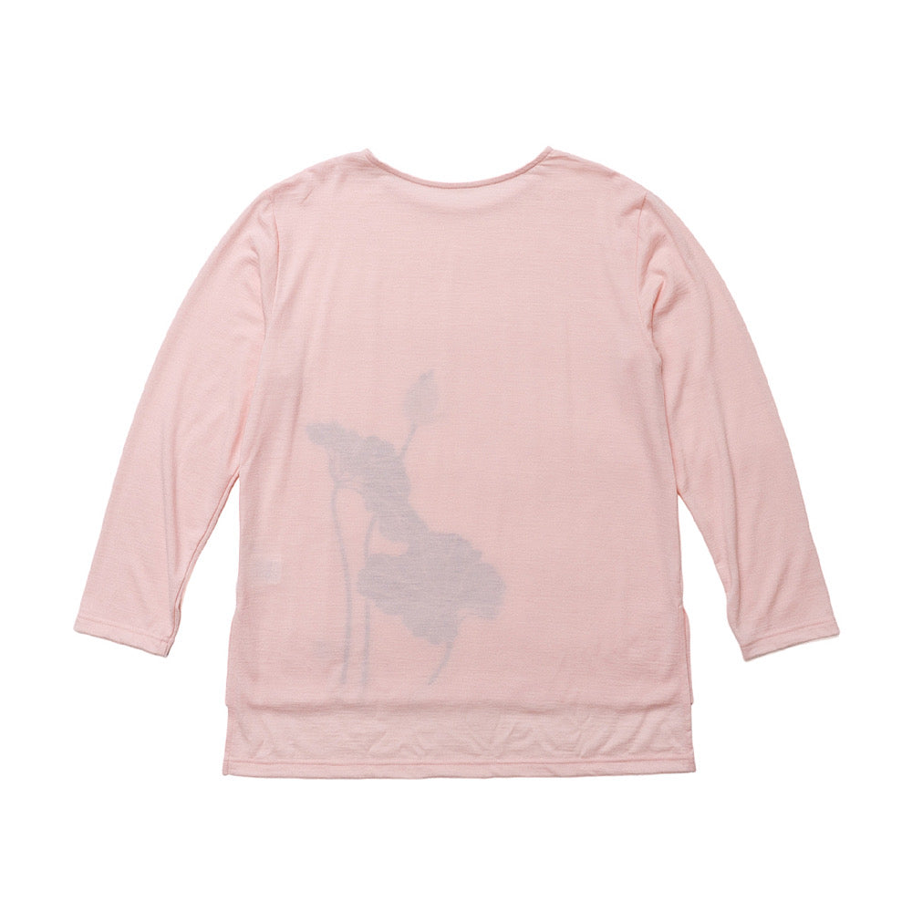 Lotus Hem-Slit T-Shirt