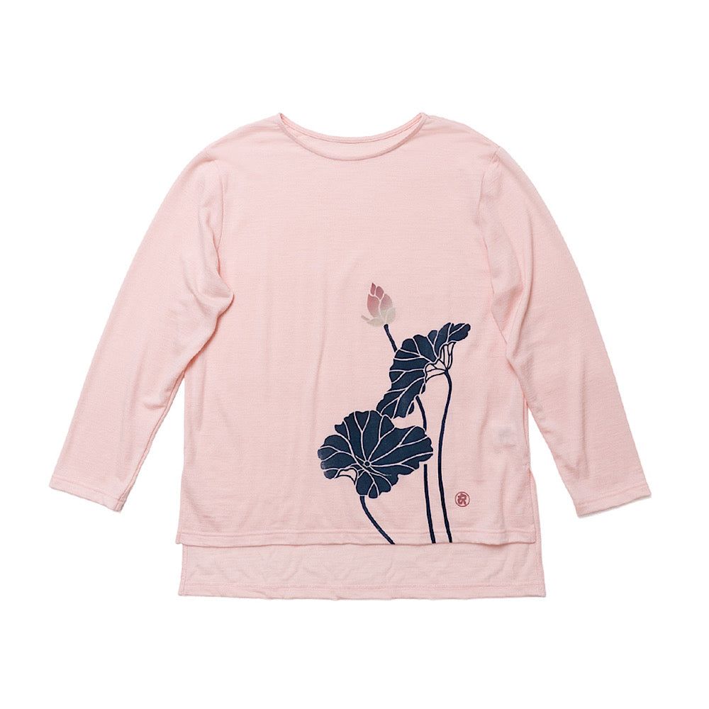 Lotus Hem-Slit T-Shirt