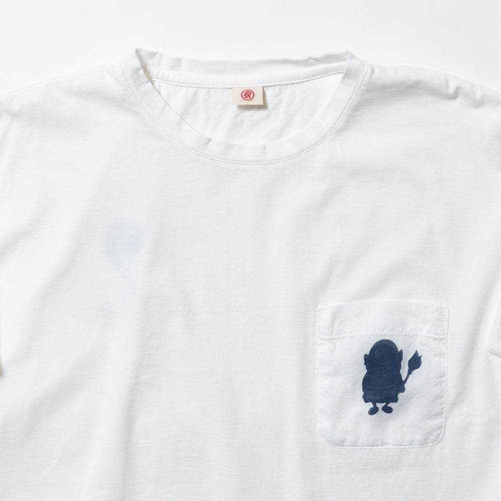隠れ妖怪ポケット付き半袖Tシャツ