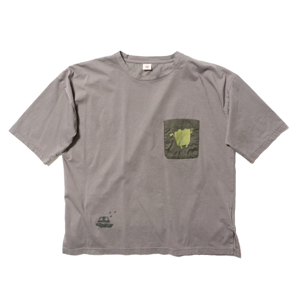 隠れ妖怪ポケット付き半袖Tシャツ