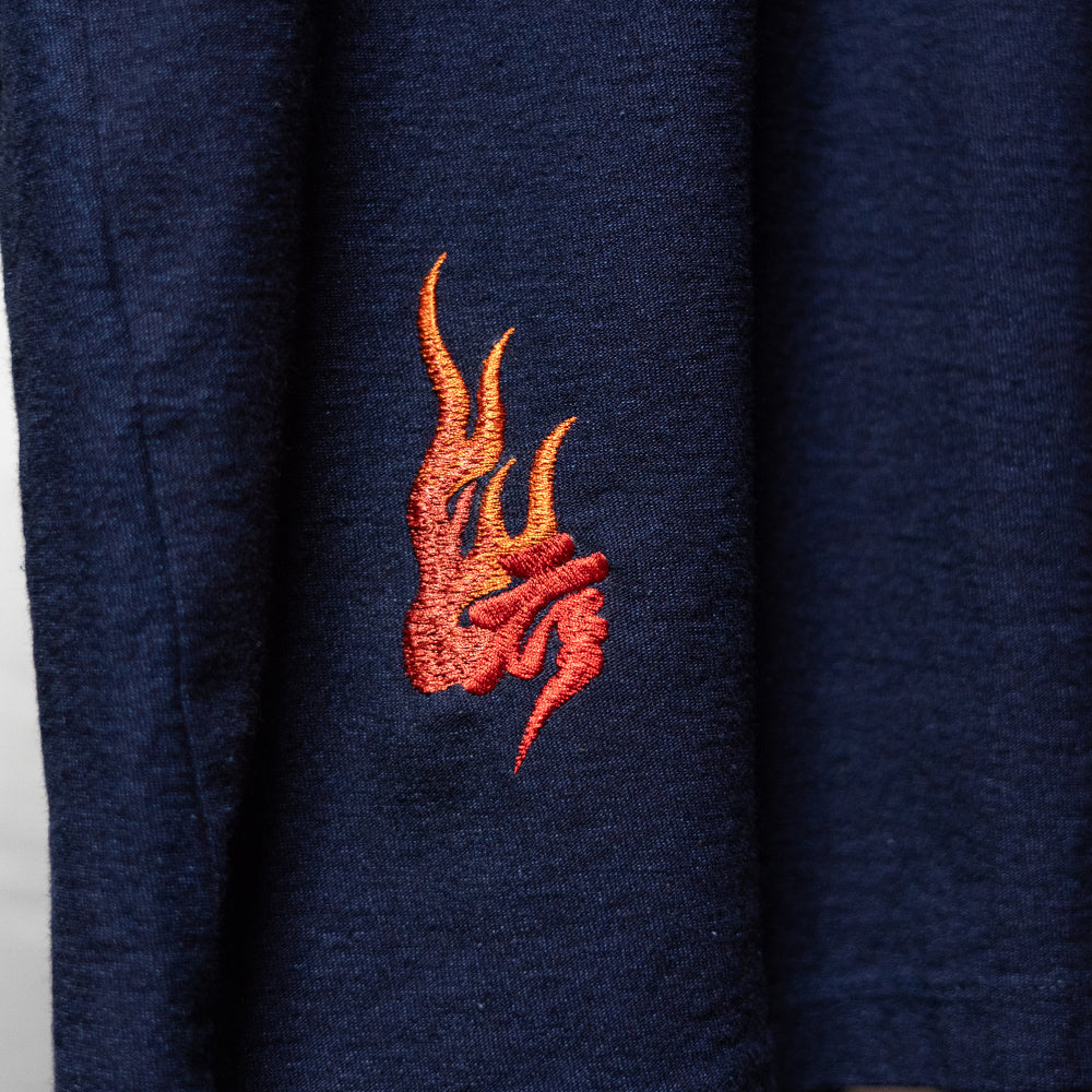 唐獅子牡丹Vネック半袖Tシャツ