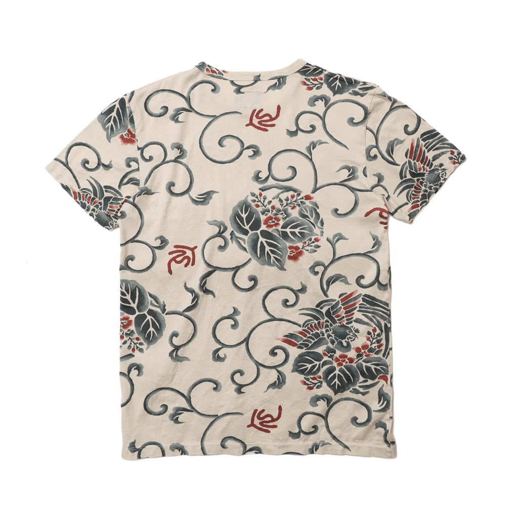 桐唐草鳳凰総柄 Tシャツ