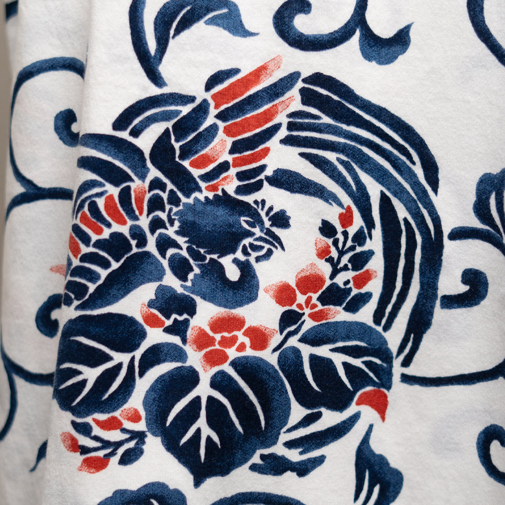 桐唐草鳳凰総柄 Tシャツ