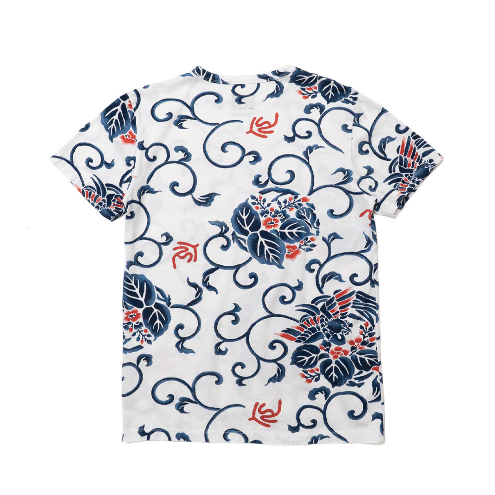 桐唐草鳳凰総柄 Tシャツ