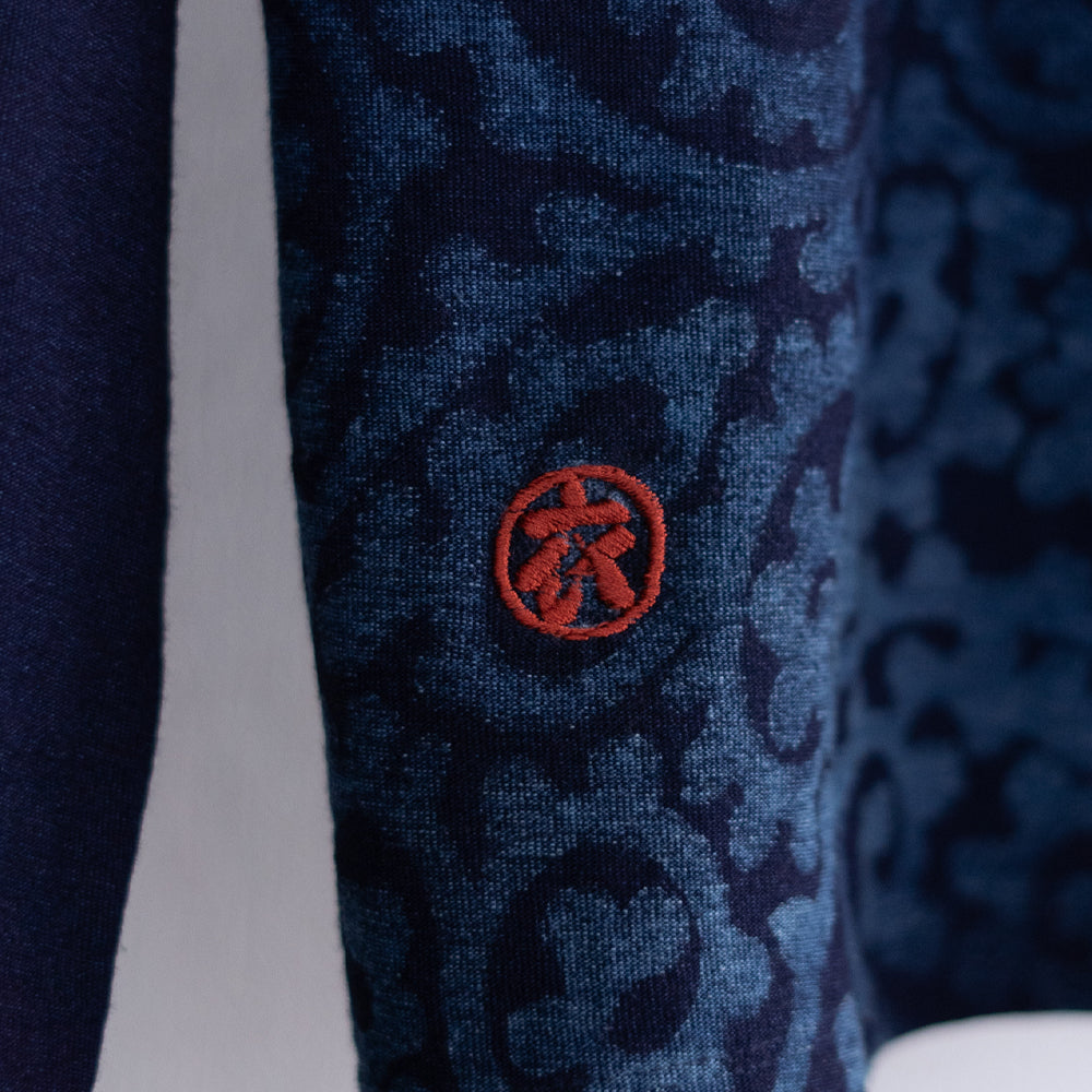 蛸唐草インディゴTシャツ