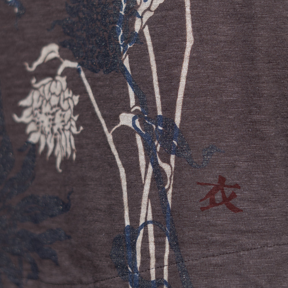 枯れ向日葵　扇衿ロングTシャツ