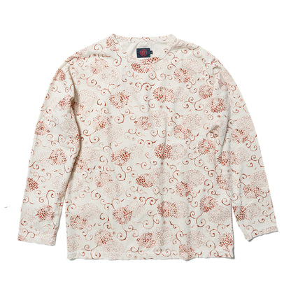 Chrysanthemum arabesque bat all over T-shirt