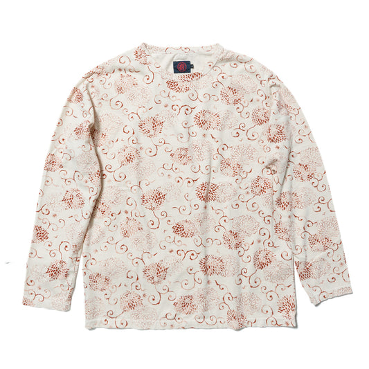 Chrysanthemum arabesque bat all over T-shirt