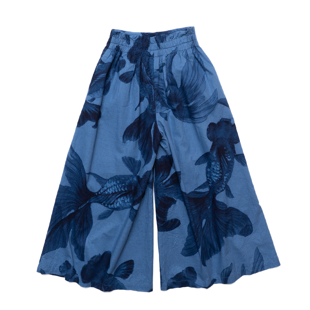 Blue Goldfish High-Waist Wide Pants