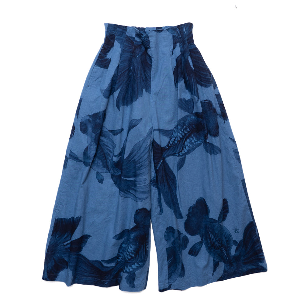 Blue Goldfish High-Waist Wide Pants
