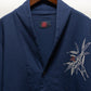 笹に泳ぐ鯉 着物衿カーディガン