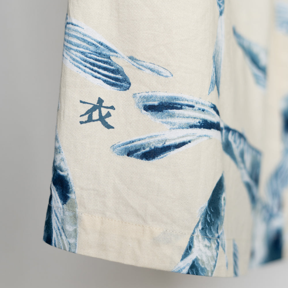 Blue Koi High-Waisted Wide Pants