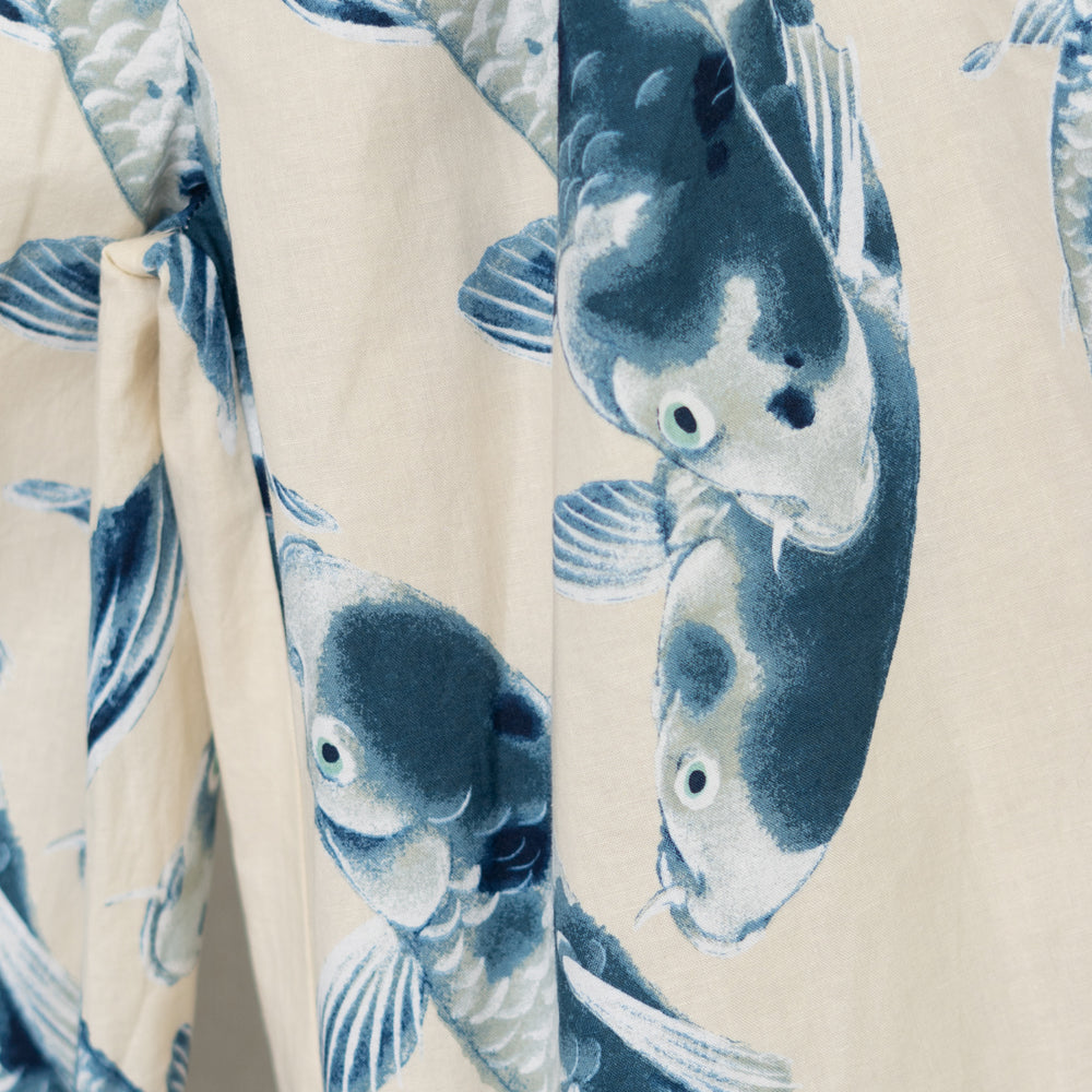 Blue Koi High-Waisted Wide Pants
