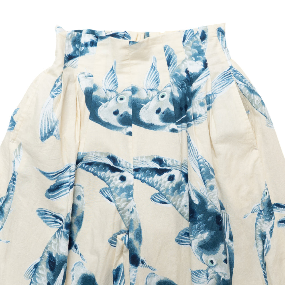 Blue Koi High-Waisted Wide Pants