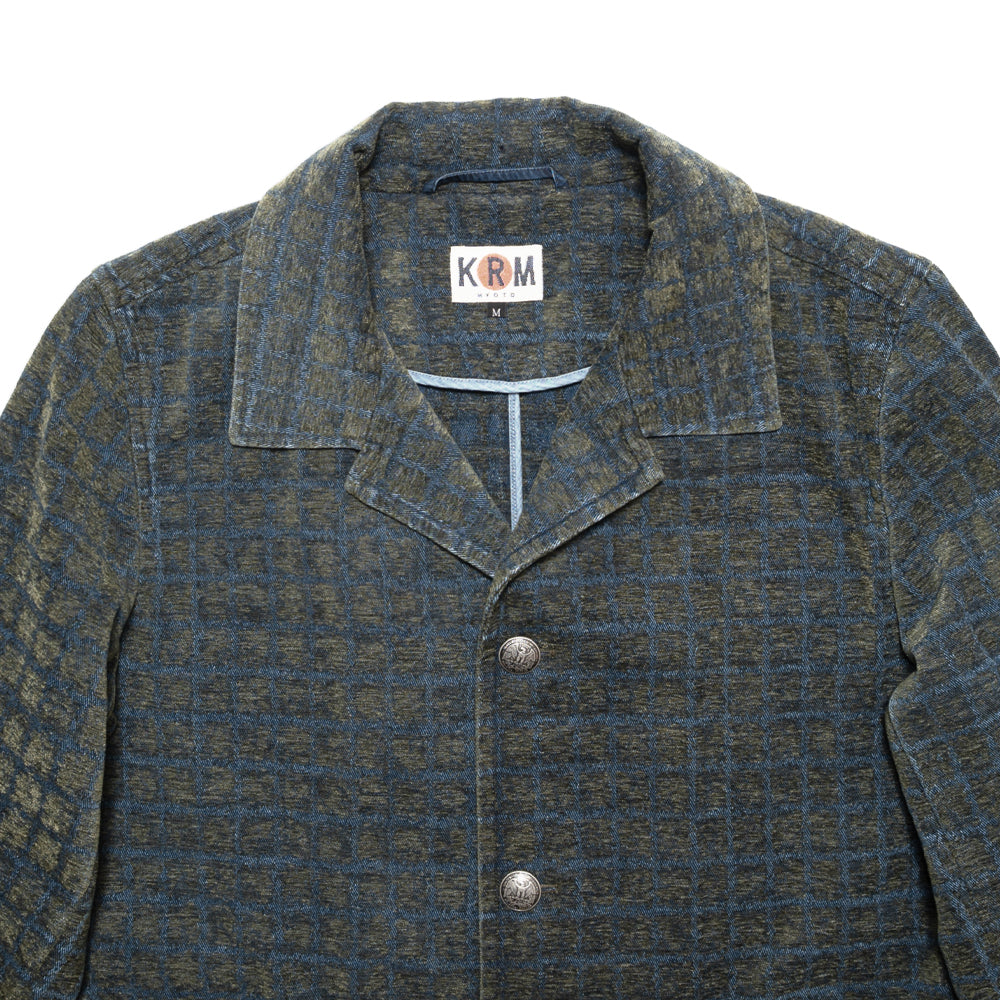 格子柄　ウールコート