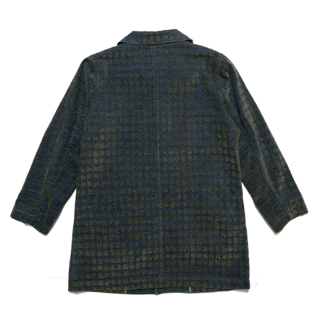 格子柄　ウールコート