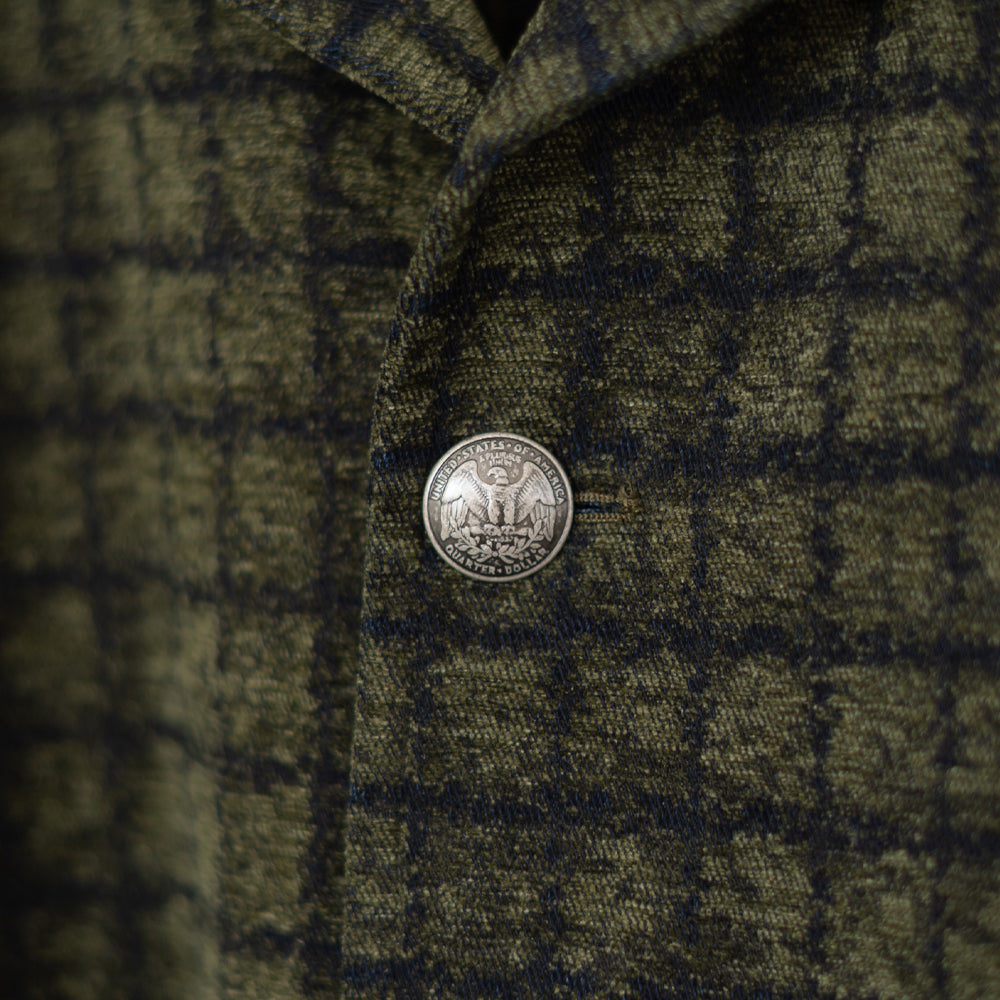 格子柄　ウールコート