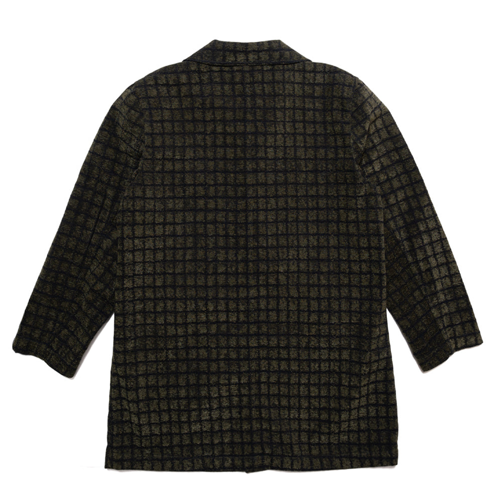 格子柄　ウールコート