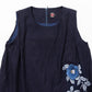 Indigo sleeveless dress -Camellia-