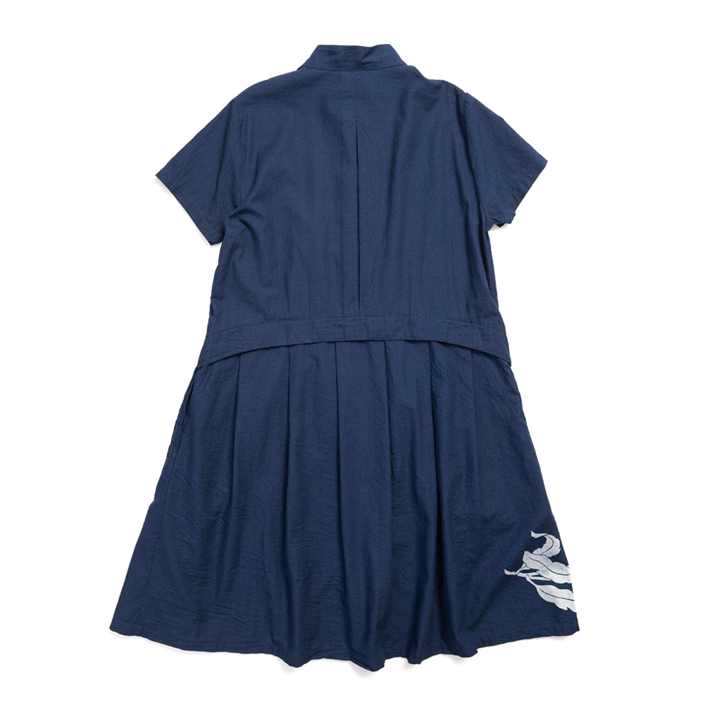 Night-blooming cereus Back Pleated Dress