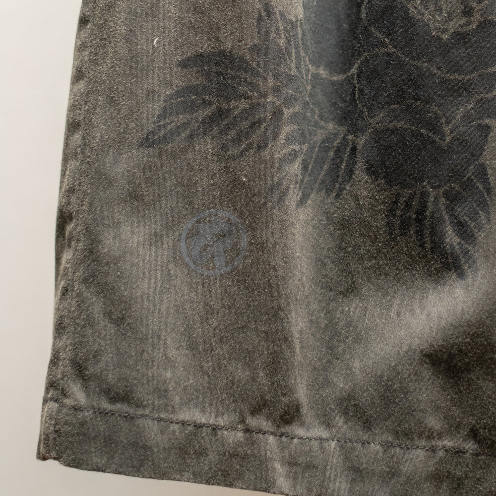 唐獅子牡丹折り畳み  ワイドパンツ