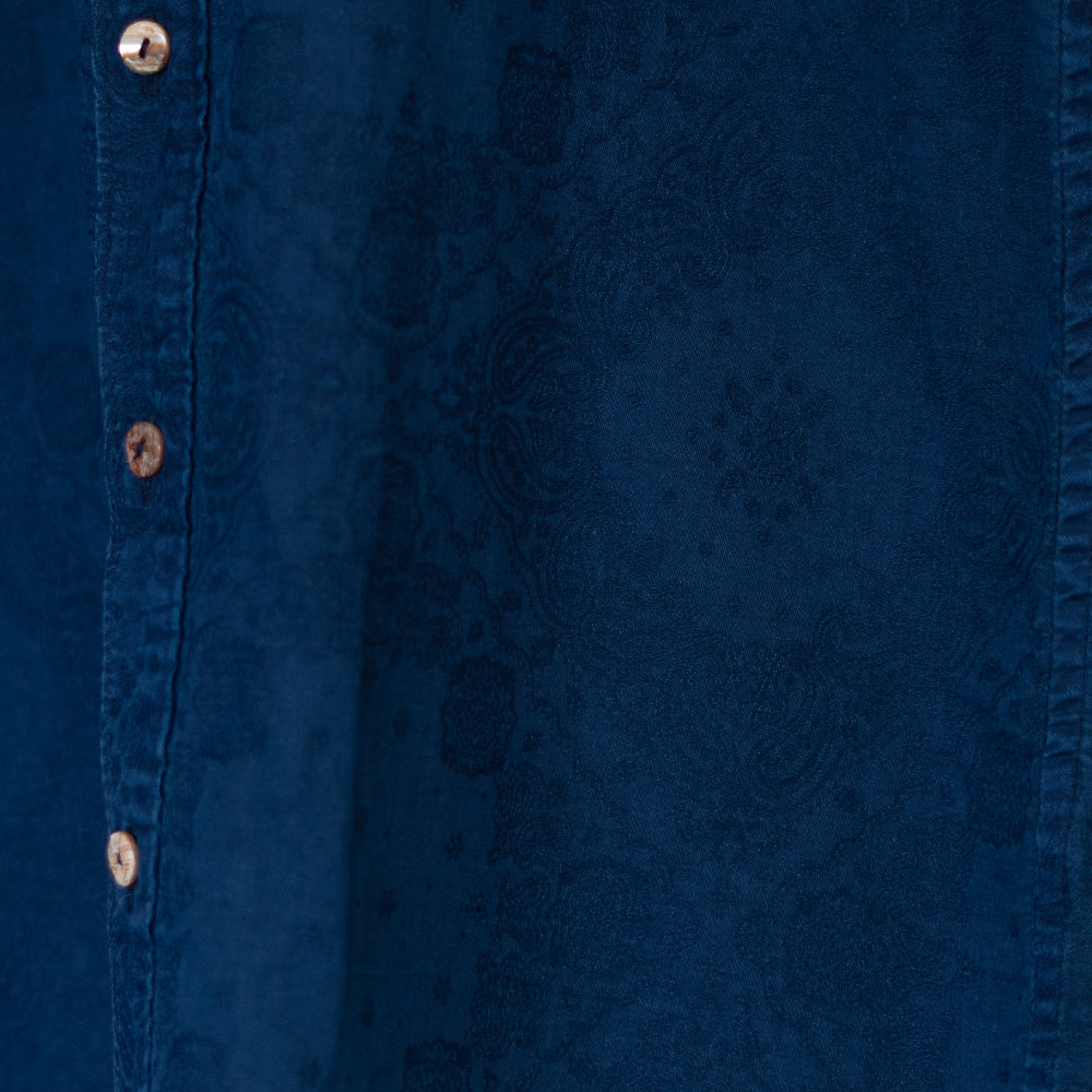 Indigo Paisley Shirt