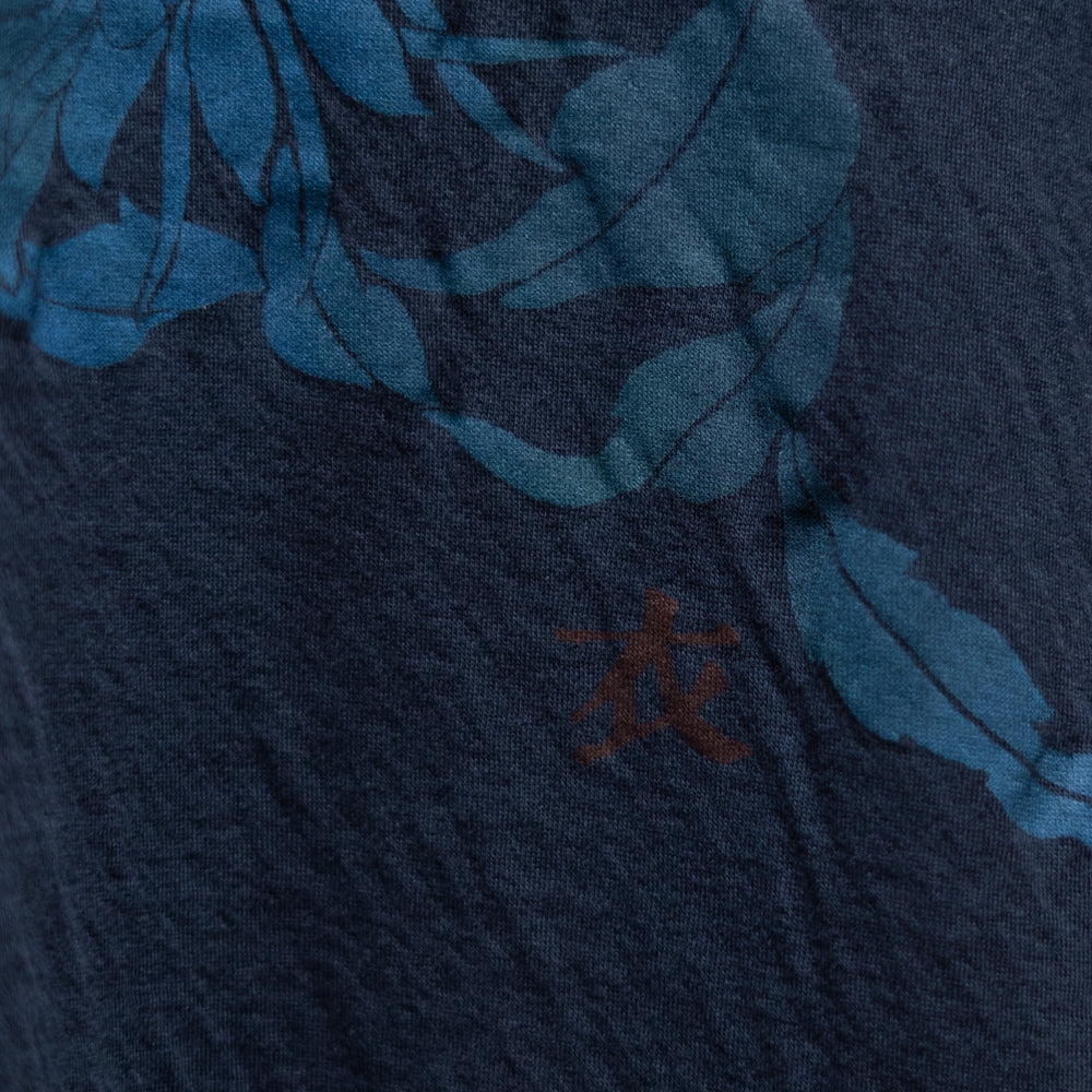 月下美人 接結着物衿ロングTシャツ