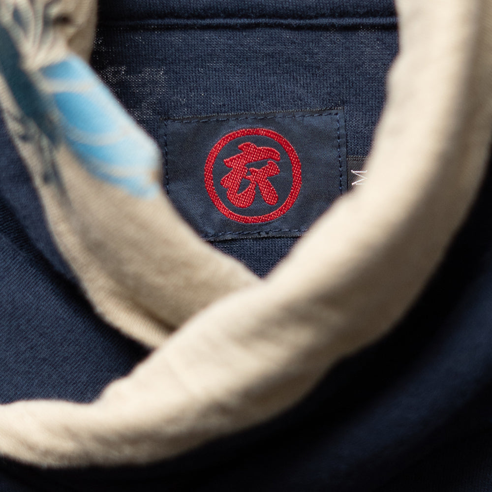 月下美人 接結着物衿ロングTシャツ