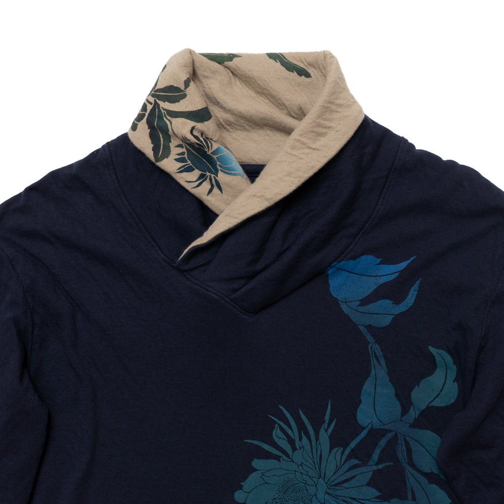 月下美人 接結着物衿ロングTシャツ