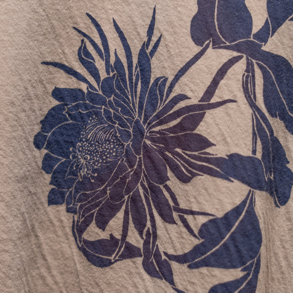 月下美人 接結着物衿ロングTシャツ