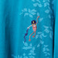 Flower Kappa Five-Sleeve Back-Pleated T-Shirt