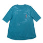 Flower Kappa Five-Sleeve Back-Pleated T-Shirt