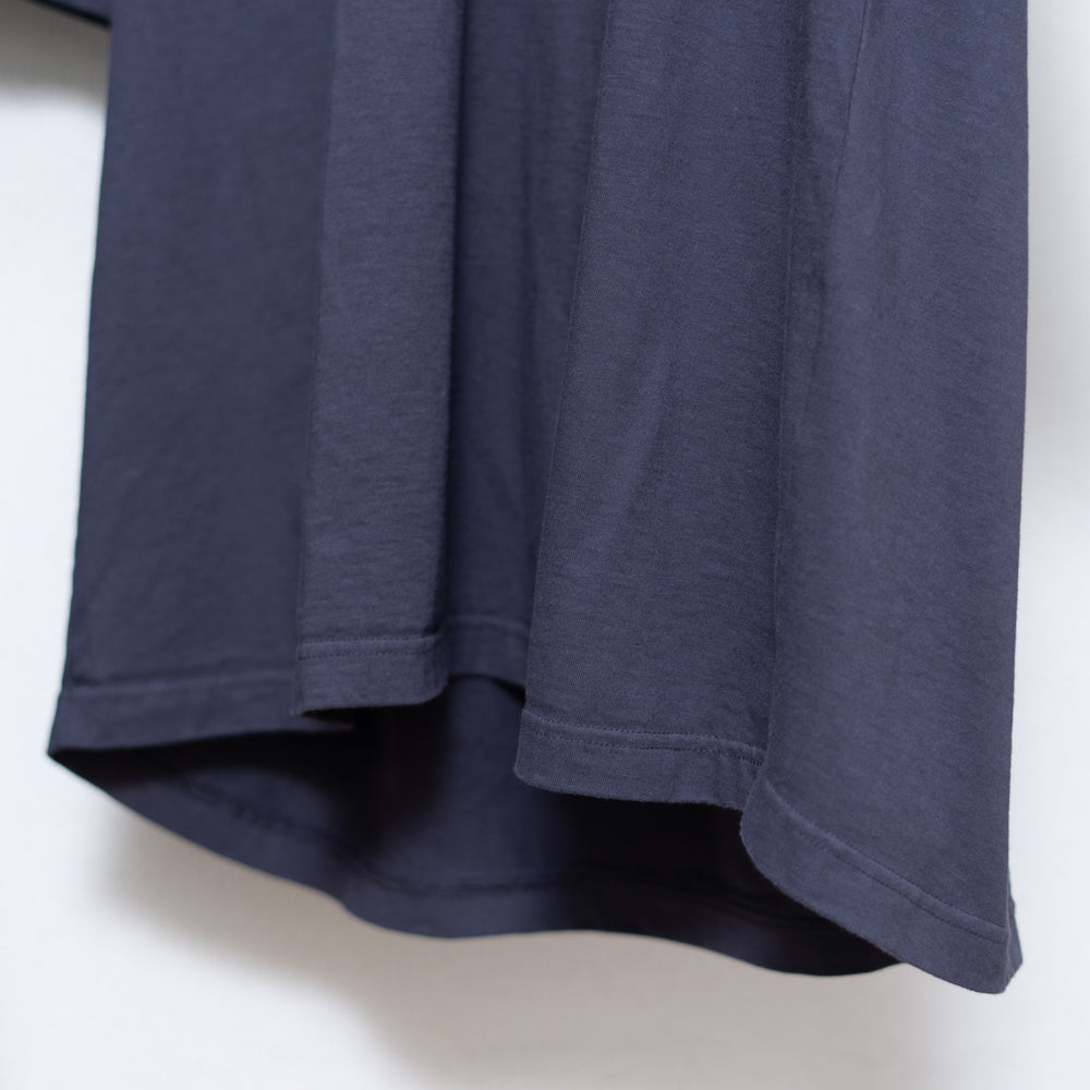 Flower Kappa Five-Sleeve Back-Pleated T-Shirt